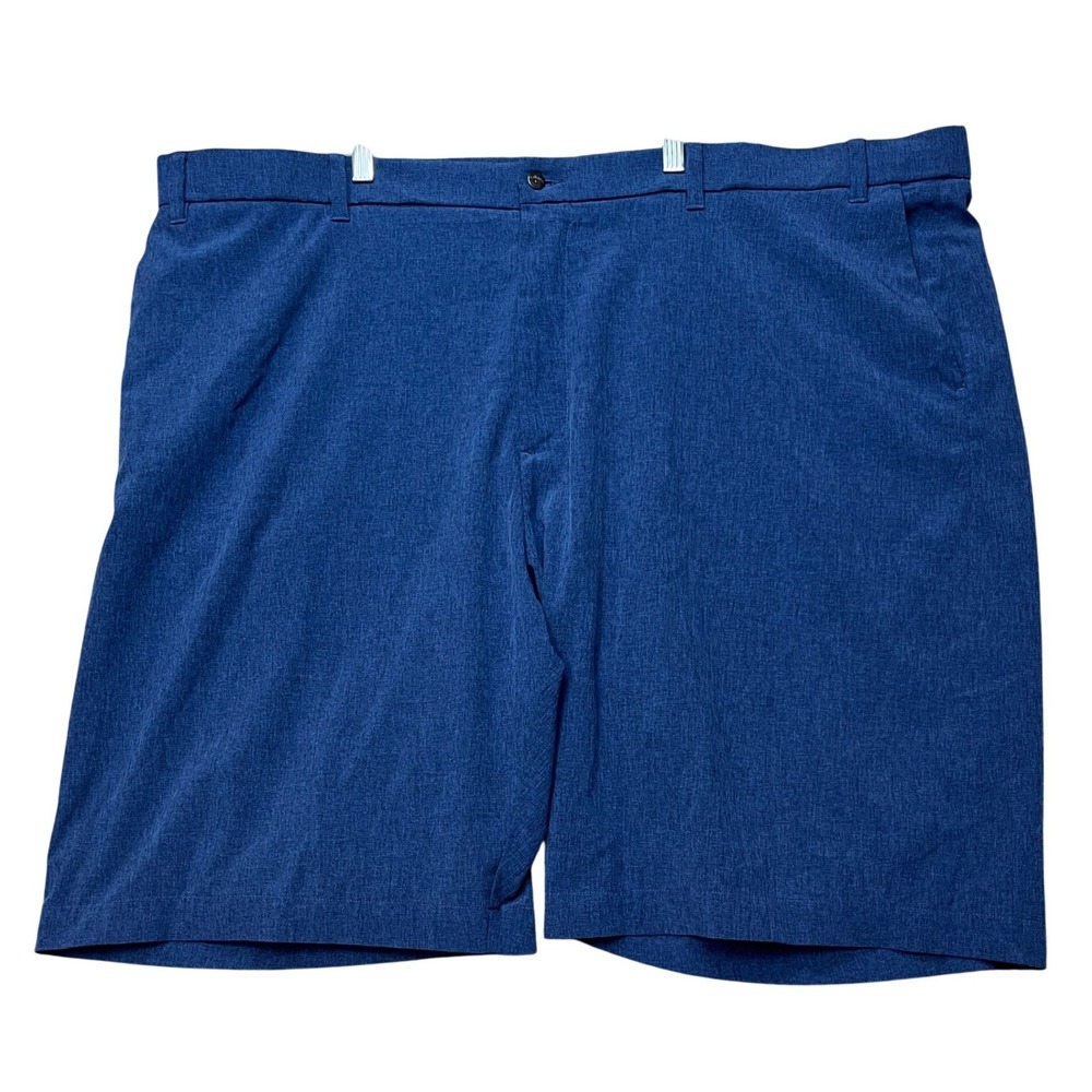 Callaway Opti-Dri Shorts Mens 50 Blue Heathered Stretch Flat Front Performance